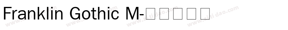 Franklin Gothic M字体转换